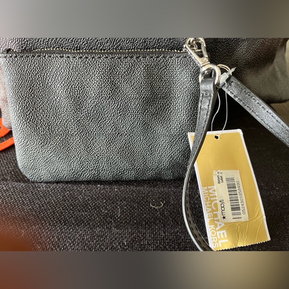 Michael Kors Black Logo Purse and wristlet set - Picture 7 of 10